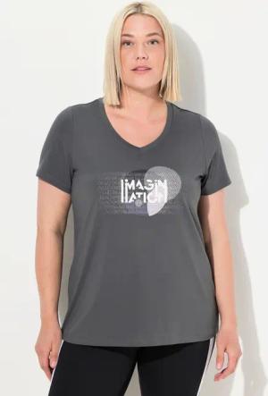 Ulla Popken T-Shirt Funktionsshirt Classic V-Ausschnitt