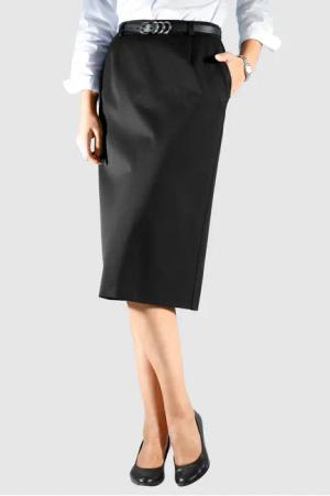 meyermode Jerseyrock Midirock Straight Fit Stretchkomfort