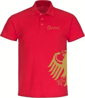 multifanshop Poloshirt Deutschland - Adler seitlich