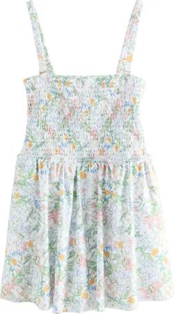 Next Badeanzug Formender, gesmokter Bandeau-Badeanzug mit