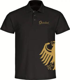 multifanshop Poloshirt Deutschland - Adler seitlich