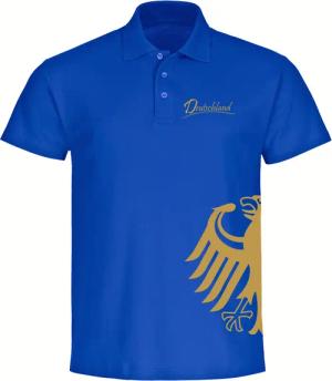 multifanshop Poloshirt Deutschland - Adler seitlich