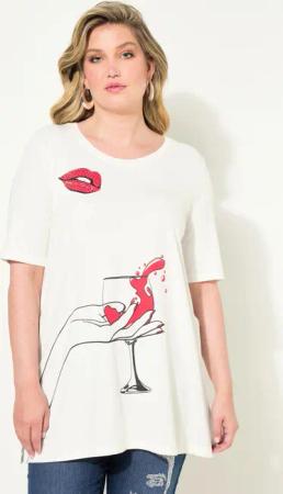 MIAMODA T-Shirt T-Shirt A-Linie Lifestyle-Druck Halbarm