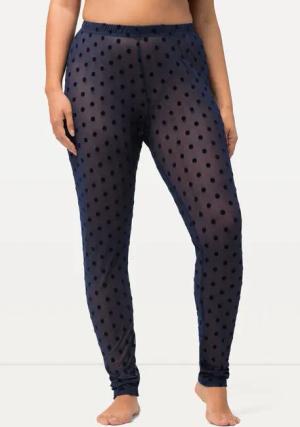 Ulla Popken Feinstrumpfhose Strumpf-Leggings Mesh Flock-Punkte