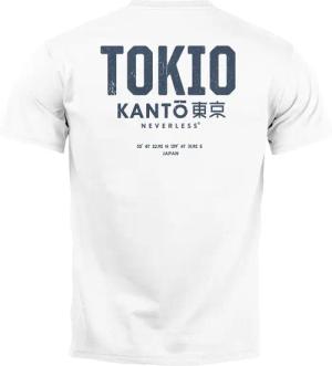 Neverless Print-Shirt Herren T-Shirt Backprint Tokyo