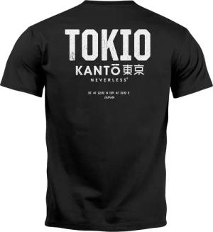 Neverless Print-Shirt Herren T-Shirt Backprint Tokyo