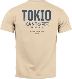 Neverless Print-Shirt Herren T-Shirt Backprint Tokyo