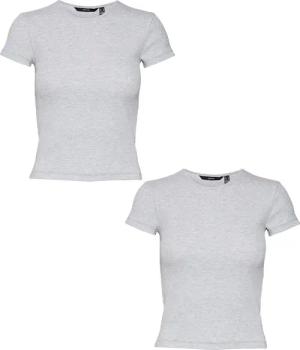 Vero Moda T-Shirt 2er-Set Enger Schnitt