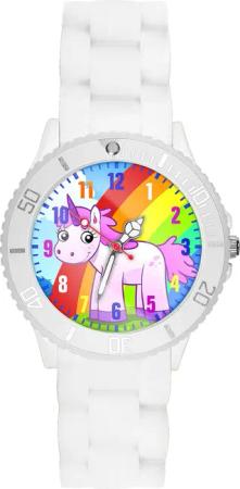 Taffstyle Quarzuhr Kinder Armbanduhr Silikon Einhorn
