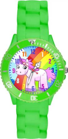 Taffstyle Quarzuhr Kinder Armbanduhr Silikon Einhorn