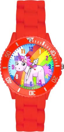 Taffstyle Quarzuhr Kinder Armbanduhr Silikon Einhorn