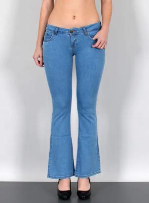 ESRA Bootcut-Jeans Damen Schlaghose Bootcut Jeans