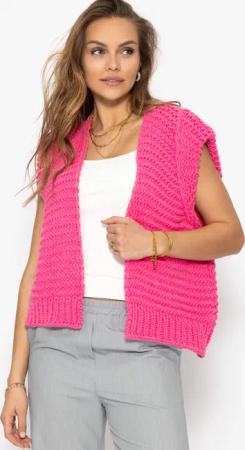 SASSYCLASSY Strickweste Strickweste Damen mit strukturierten