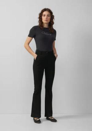 QS Stoffhose Elastische Hose aus Interlockjersey