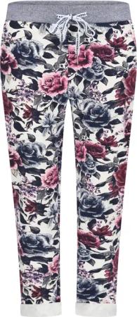 Mississhop Chinohose Damen Hose Blumen Jogginghose