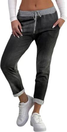 Mississhop Chinohose Damen Hose Blumen Jogginghose