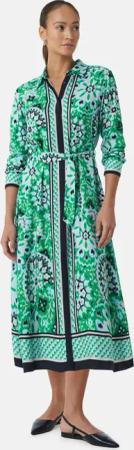 Comma Maxikleid Midi-Kleid mit verdeckter Knopfleiste