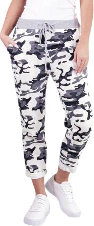 Mississhop Chinohose Damen Hose Blumen Jogginghose