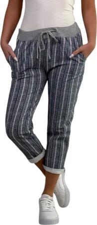 Mississhop Chinohose Damen Hose Blumen Jogginghose