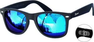 Rennec Sonnenbrille (Retro Markenbrille Schwarz Matt