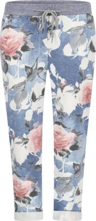 Mississhop Chinohose Damen Hose Blumen Jogginghose