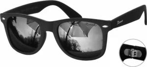 Rennec Sonnenbrille (Retro Markenbrille Schwarz Matt