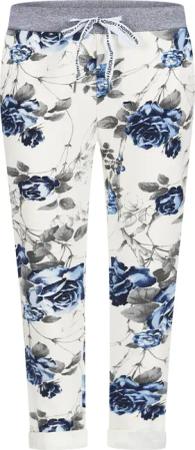 Mississhop Chinohose Damen Hose Blumen Jogginghose
