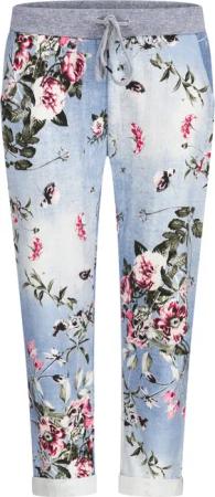 Mississhop Chinohose Damen Hose Blumen Jogginghose