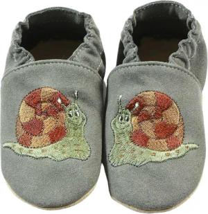 HOBEA-Germany Krabbelschuhe RecyStep Schnecke grau Krabbelschuh