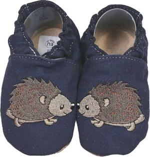HOBEA-Germany Kinderschuhe RecyStep Igel dunkelblau Krabbelschuh