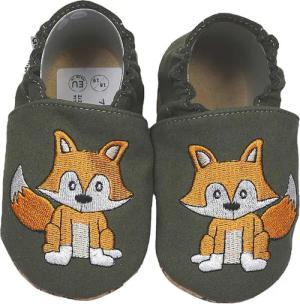 HOBEA-Germany Krabbelschuhe RecyStep Fuchs grün Krabbelschuh