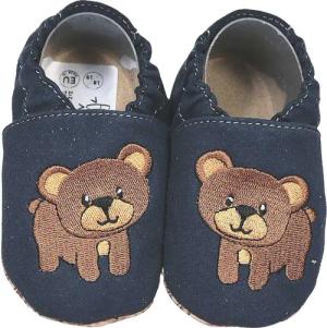 HOBEA-Germany Kinderschuhe RecyStep Bär dunkelblau Krabbelschuh