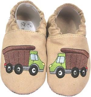 HOBEA-Germany Krabbelschuhe RecyStep LKW beige Krabbelschuh