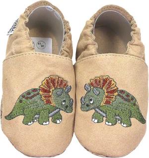 HOBEA-Germany Kinderschuhe RecyStep Dino beige Krabbelschuh