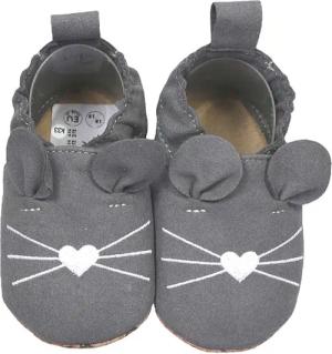 HOBEA-Germany Krabbelschuhe RecyStep Maus grau Krabbelschuh