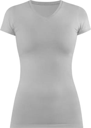 normani Kurzarmshirt Figurbetontes T-Shirt mit V-Ausschnitt