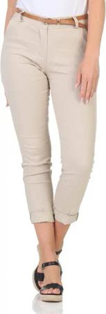 simaranda Chinohose Damen Hose Gürtel 1028
