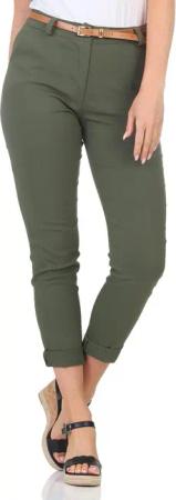 simaranda Chinohose Damen Hose Gürtel 1028
