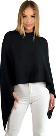 Mississhop Strickponcho Damen Poncho Cape Überwurf