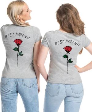 Couples Shop T-Shirt Best Friends Rose