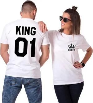 Couples Shop T-Shirt King & Queen