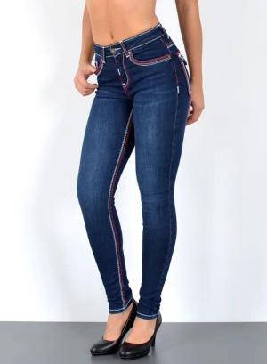 ESRA Skinny-fit-Jeans Jeans Damen Skinny Hose
