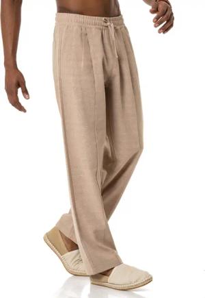 RedBridge Schlupfhose mit Bundfalten - Leinenhose