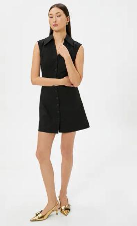 Koton Minikleid Mini Länge Button-Down Kleid