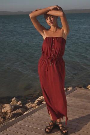 Next Bandeaukleid Bandeau-Jerseykleid im Utility-Stil (1-tlg)