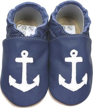 HOBEA-Germany Kitaschuhe Anker blau Lauflernschuh