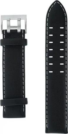 Di Modell Uhrenarmband Ersatzarmband Leder schwarz