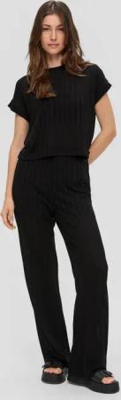 QS Stoffhose Regular: Semitransparente Hose mit