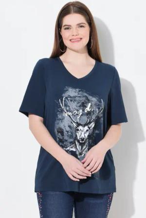 Ulla Popken T-Shirt T-Shirt Trachtenmotiv Classic