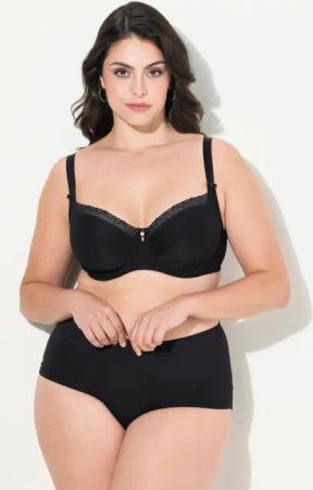 Ulla Popken Bügel-BH Bügel-BH Jacquard Spitzenkante